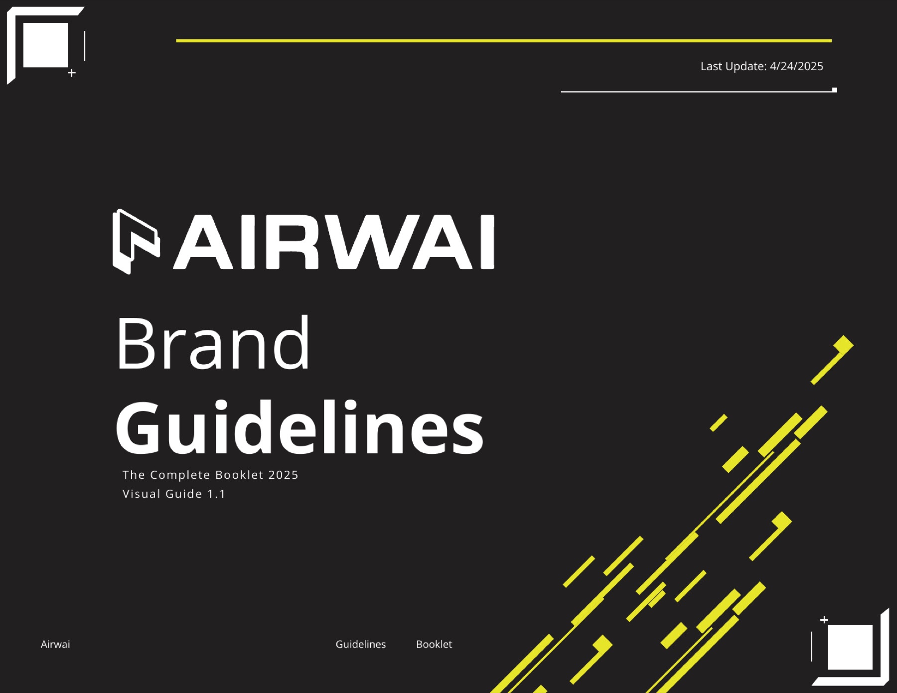 Airwai brand guide cover spread