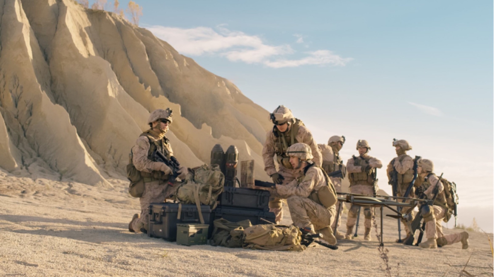 G1 with HMMWV in field